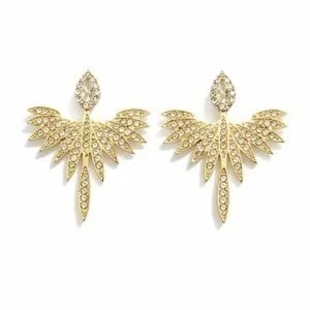 Elegant Gold Crystal Earrings